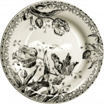 Image showing the Gien- Tulipes Noires, Canape Plate, Set of 4 product.