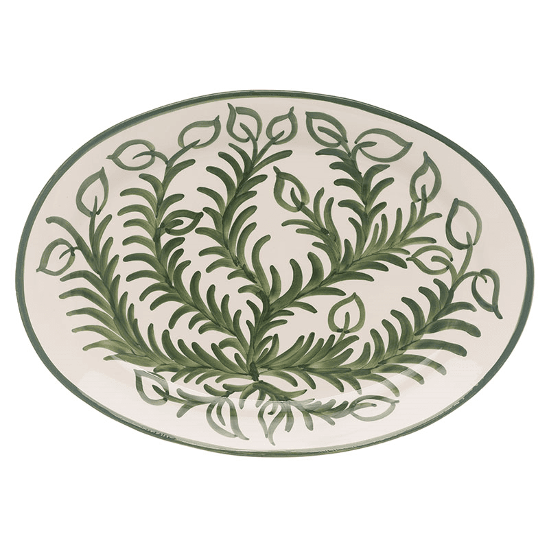 Vina Serving Platter, L36 x W26.5cm, Green