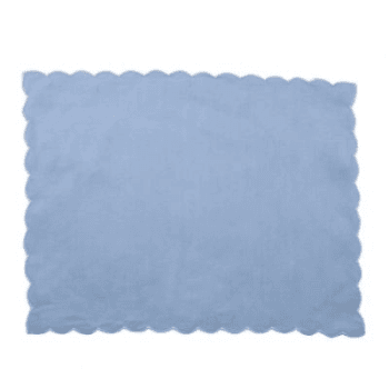 Placemat, Scallop, Blue, Set of 4, 34x46cm