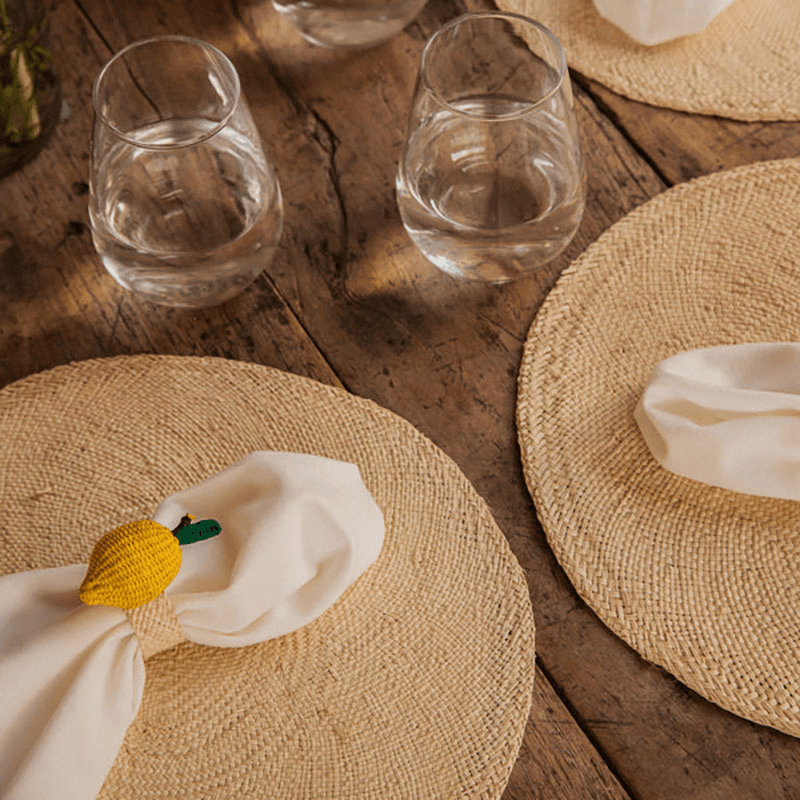 Nariño Set of 2 Woven Placemats, D39cm, Natural