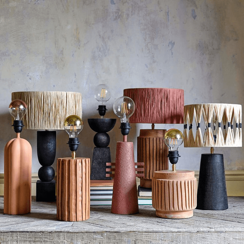 Bella Table Lamp, H41cm, Terracotta