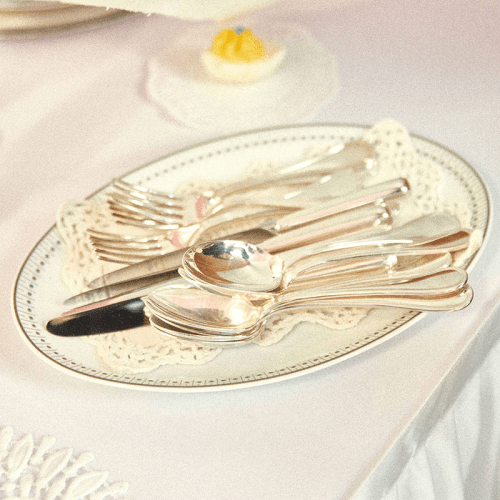 Image showing the Malmaison Impériale Oval Platter, L28cm, Platinum product.