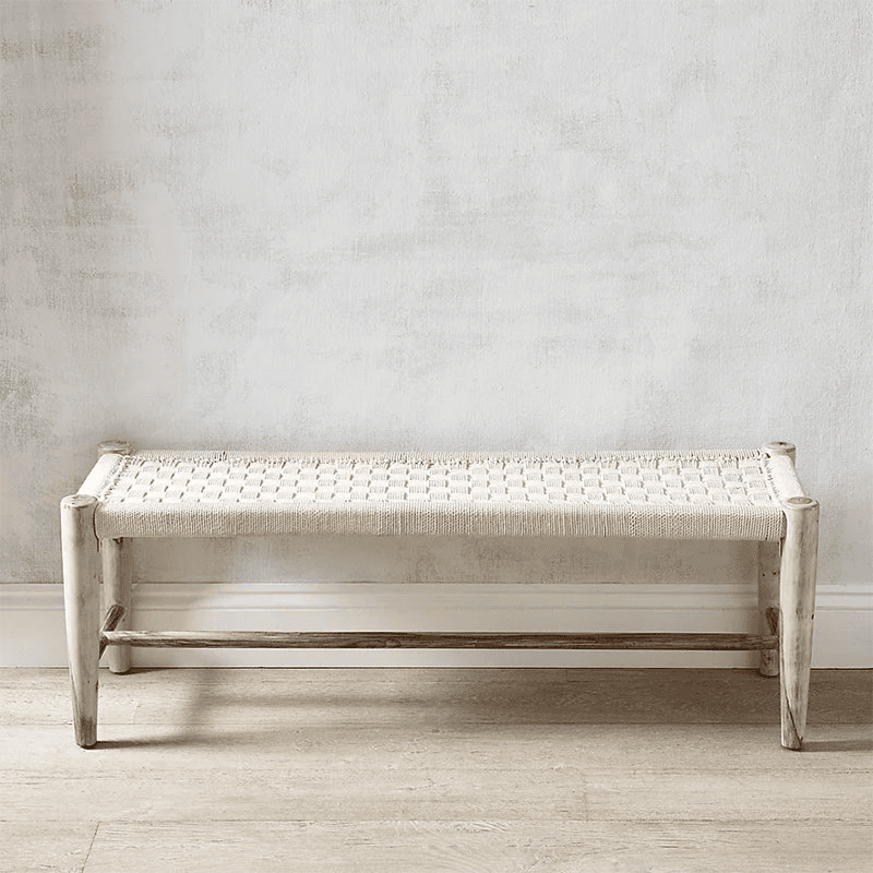 Faro Woven Bench, H45cm x W40cm x L130cm, Natural