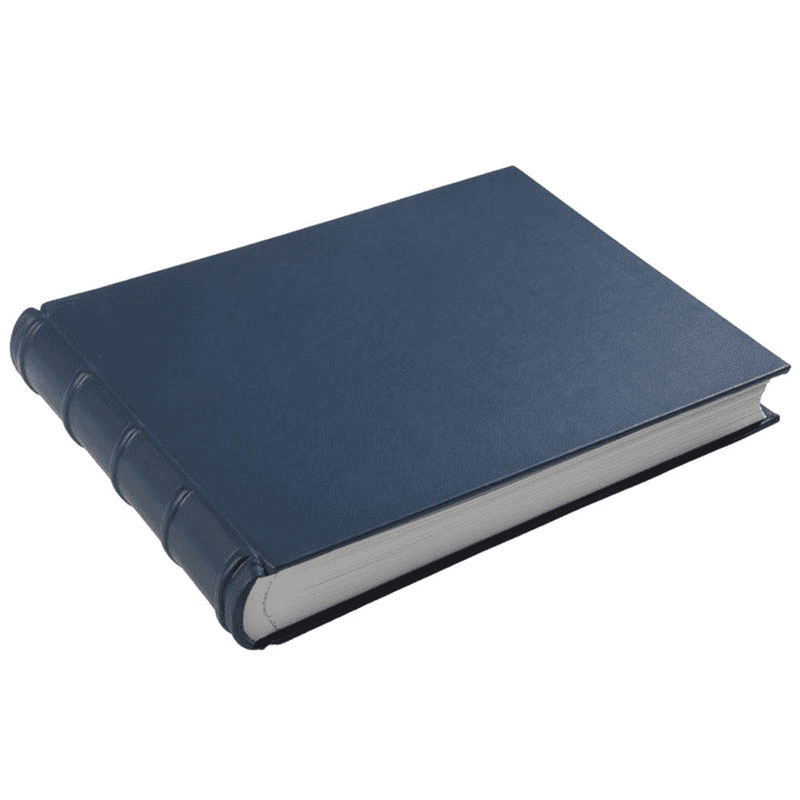 Leather Landscape Photograph Album, L30.6 x W39.2cm, Blue