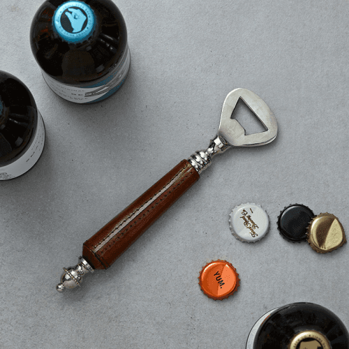 Image showing the Bottle opener, 21cm, Tan Leather product.