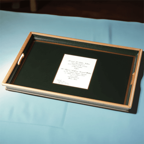 Image showing the Personalised Invitation Tray Voucher, 54 x 39cm, Green product.