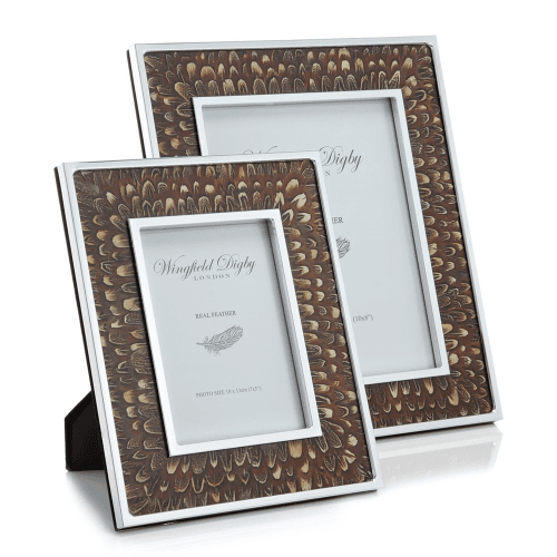 Image showing the Feather and Glass Photo Frame, 5x7", Cock Pheasant product.