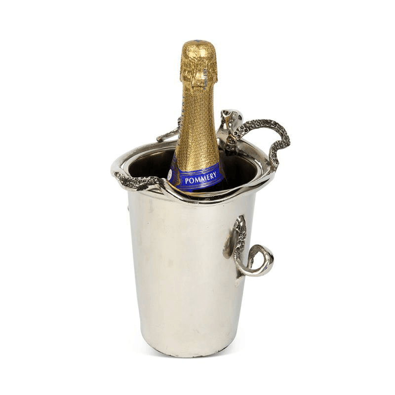 Octopus Ice Bucket, D20 x H24cm, Silver