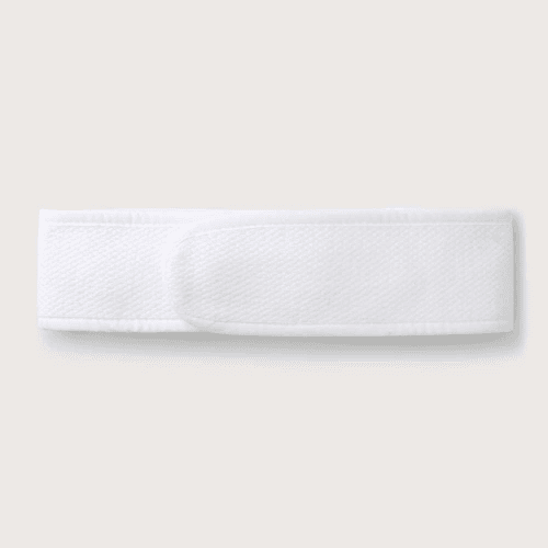 Image showing the Spa Accessories White Organic Cotton Spa Hair Band, White product.