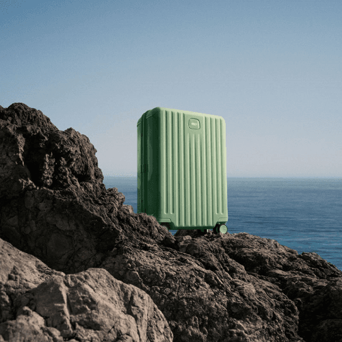 Image showing the Positano Suitcase, H78 x W31 x L53cm, Sage Green product.