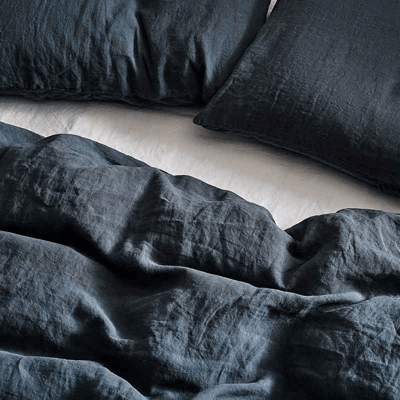 Linen King Size Duvet Cover, Ink