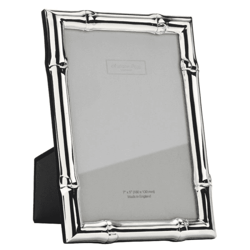Image showing the Wide Bamboo Photograph frame, 8 x 10", silver product.