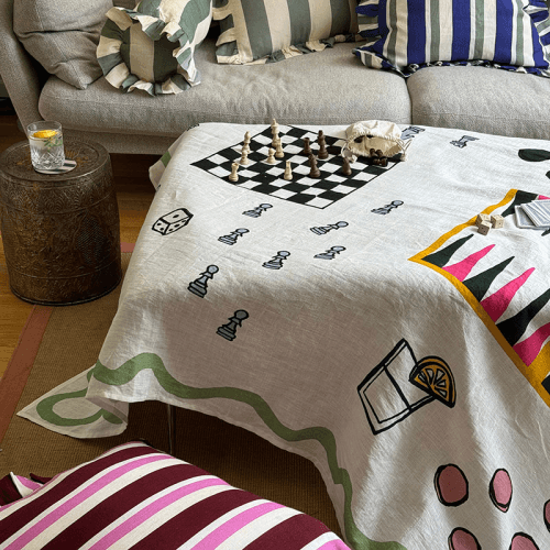 Image showing the Games Tablecloth, 240 x 140cm, Multi product.