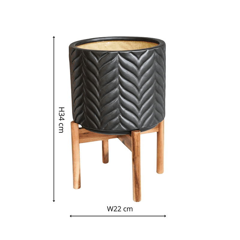 Aspen Planter, D22cm, Mercury
