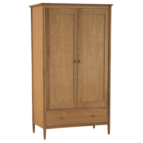 Image showing the Teramo 2 door wardrobe, H195 x W113 x D61cm, Natural product.