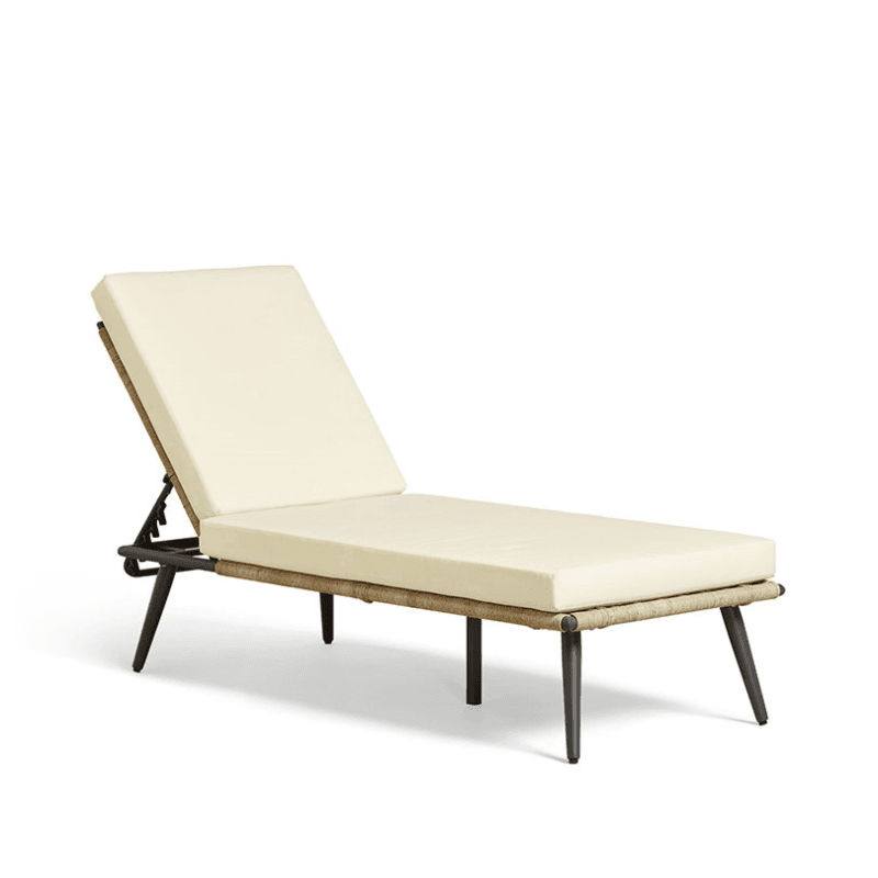 Cabrera Sun Lounger, H53 x W190 x D71cm, Cream