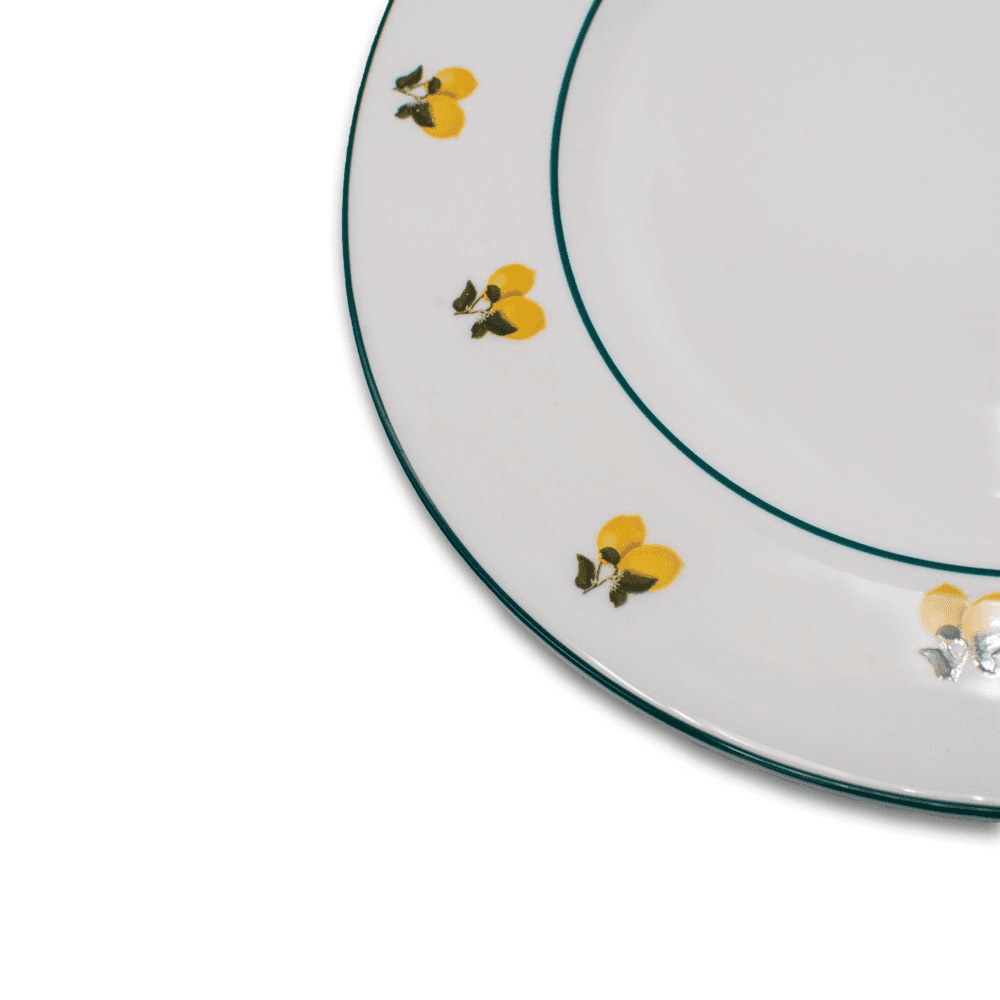 Lemon Collection Plate, H10 x W10cm, White