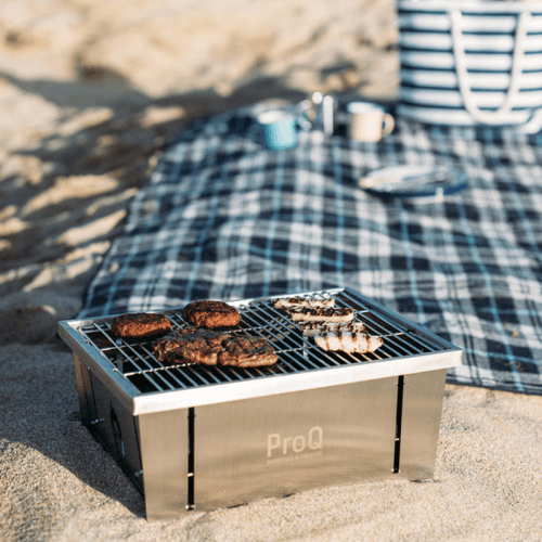 Image showing the Flatdog Portable Fold Flat BBQ Grill, Stainless Steel product.
