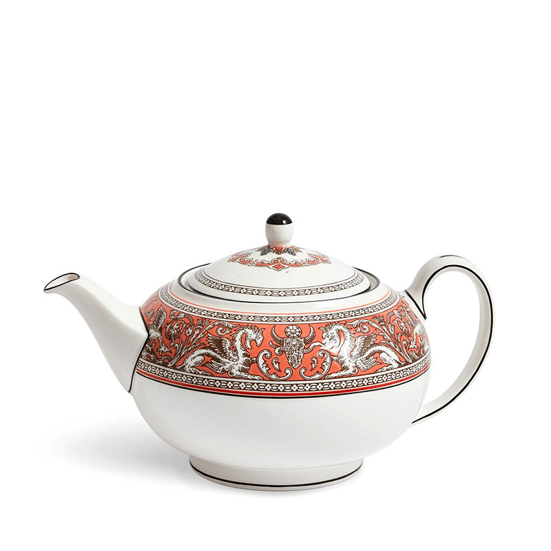 Florentine Teapot, 800ml, Salmon