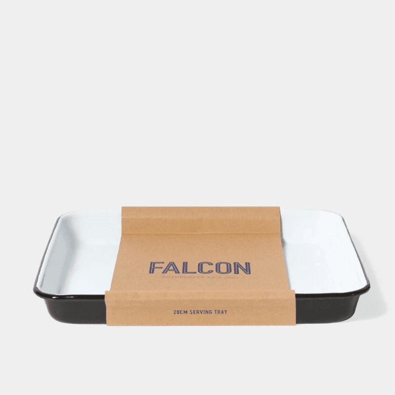 Enamelware Tray, Coal Black