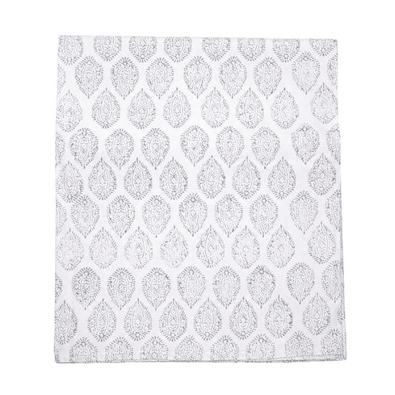 Leaf Tablecloth, 150x300cm, Grey