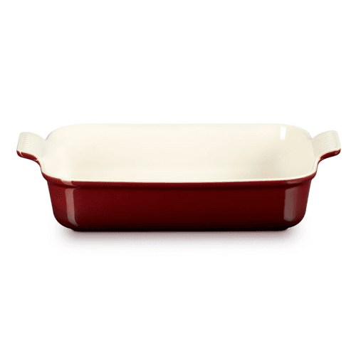 Image showing the Stoneware Heritage Rectangular Dish, 32cm, Garnet product.