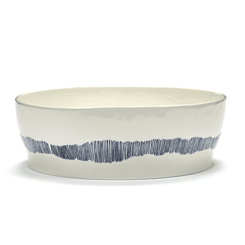 Image showing the Ottolenghi Salad bowl, D29, White And Blue product.