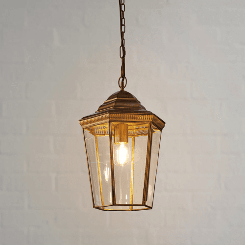 Image showing the Markham Lantern, 41 x 32cm, Antique Brass product.
