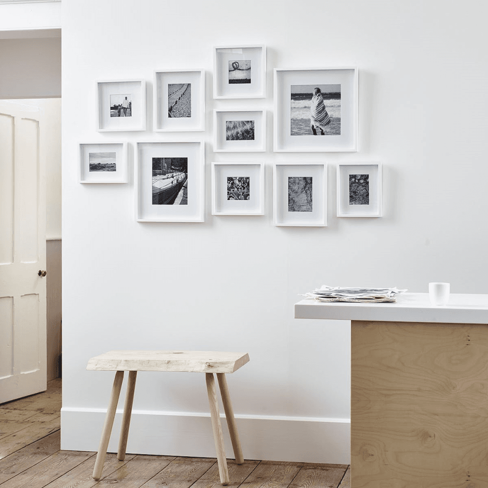 Picture Gallery Large wall photo frame set, White