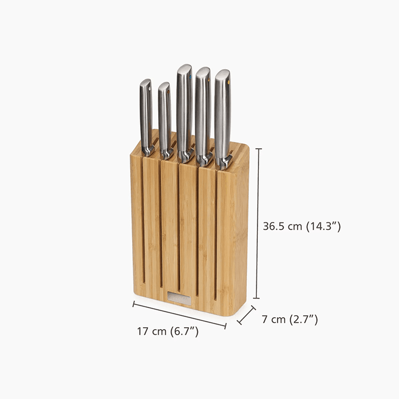 Elevate 5 Piece Knife Block, Bamboo