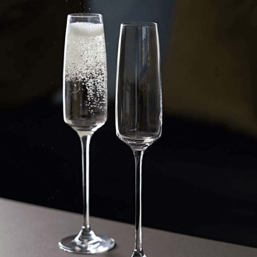 Image showing the Mr & Mrs Elevate Set of Two Flutes, 170ml, Clear product.