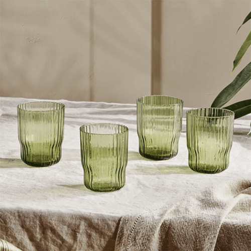 Image showing the Fali Set of 4 Tumblers, 250ml, Olive product.