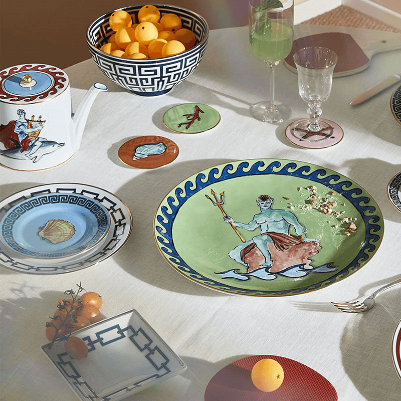 Il Viaggio Di Nettuno Plate, D16cm, Sea Blue