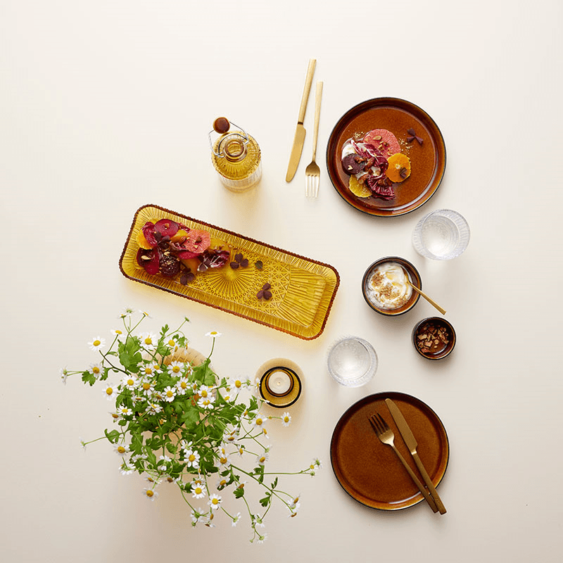 Kusintha Serving Dish, L38 x W14cm, Amber