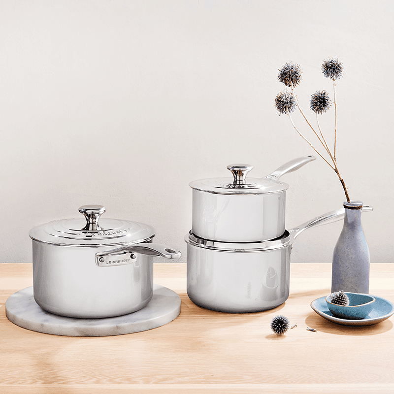 Signature Uncoated Saucepan with lid, 18cm, Stainless Steel