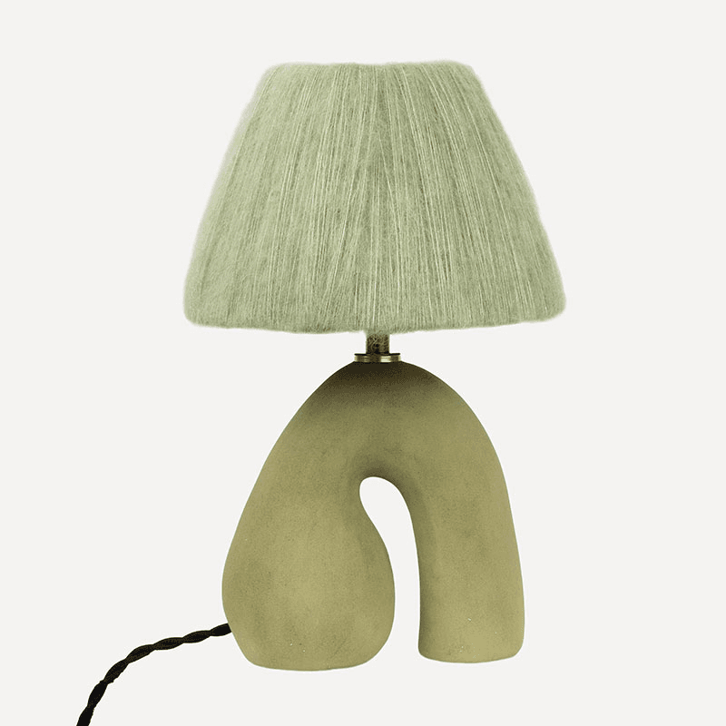 Hannah Simpson Studio 'Opposee' Table Lamp, H33cm, Cactus Green