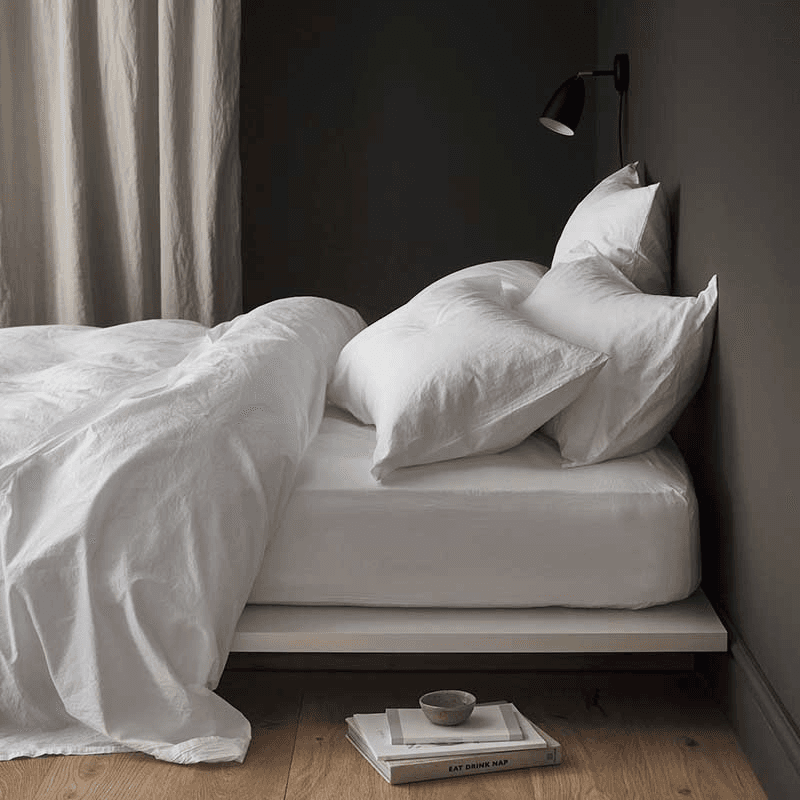 Relaxed Cotton King Size Duvet Cover, Snow