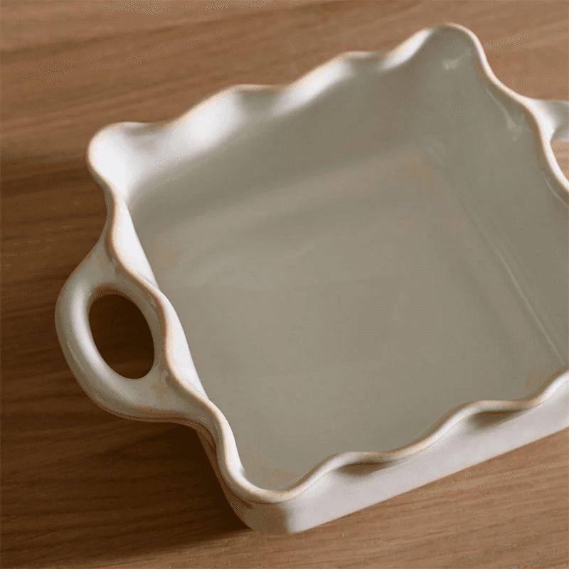 Bramley Small Baking Dish, D24cm, Reactive White