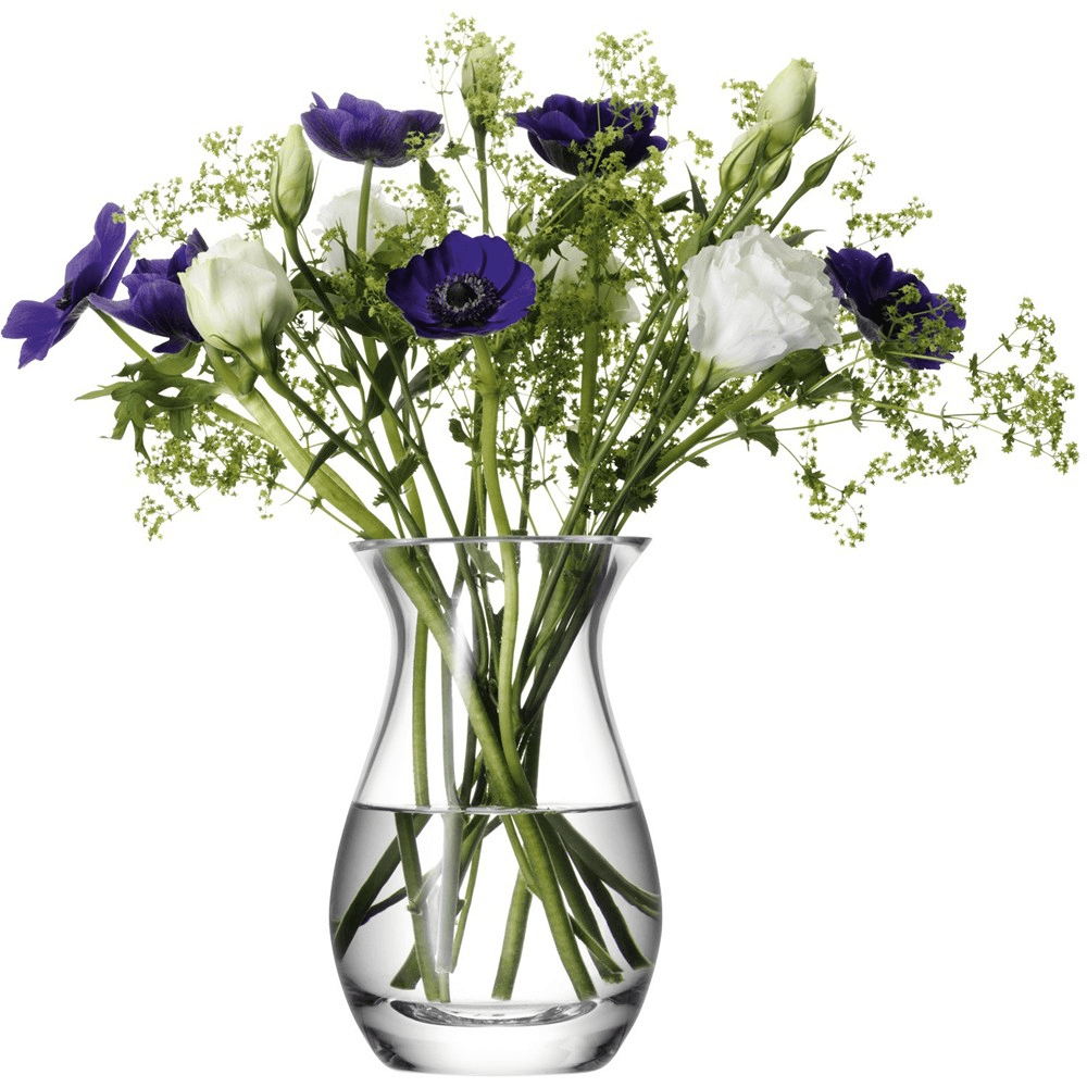Flower Posy vase, 17.5cm, clear