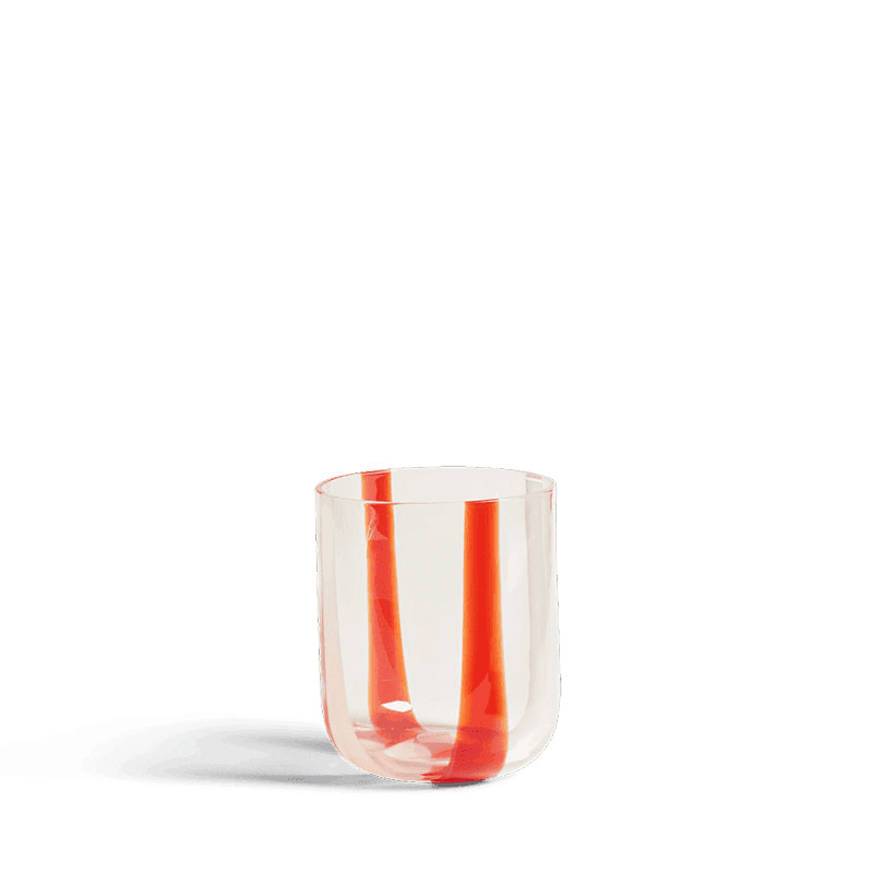 Mila Set of 6 Tumblers, Red & White