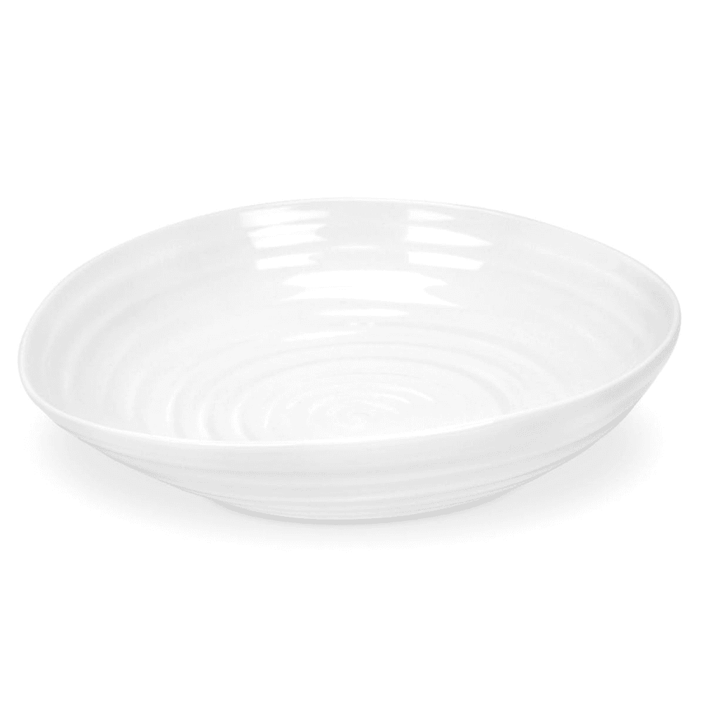 Ceramics Set of 4 Pasta Bowls, D23.5cm, White