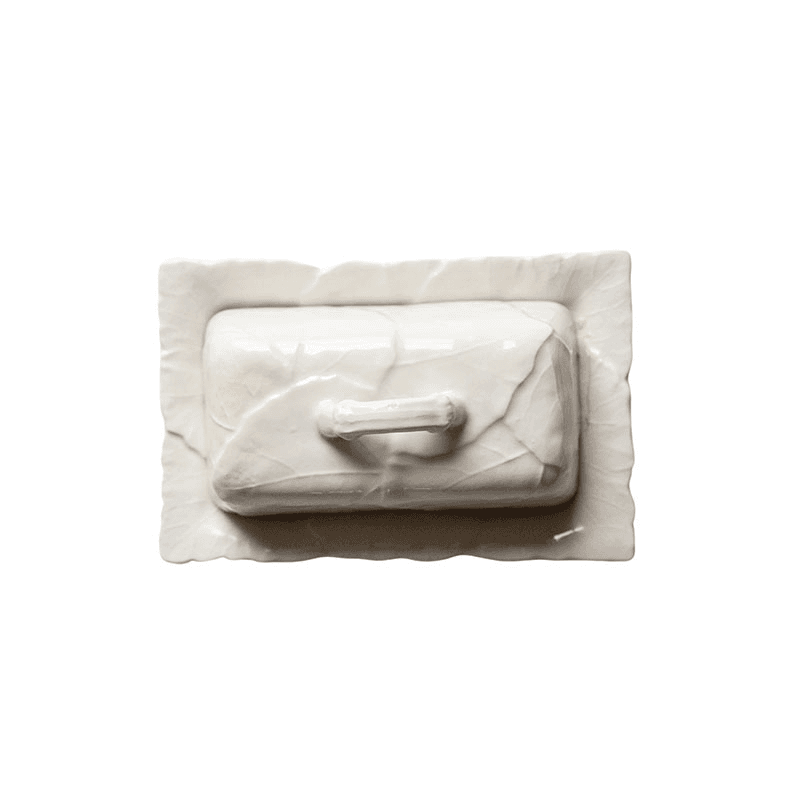 Edera Butter Dish, Off White