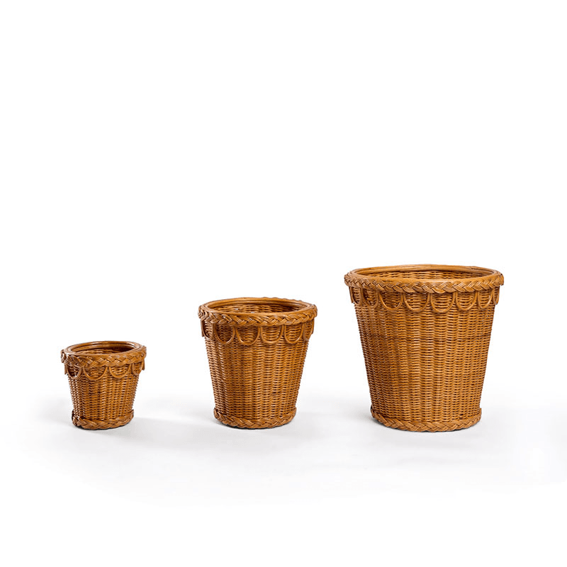 Rattan Plant pot, D18cm, Natural Rattan