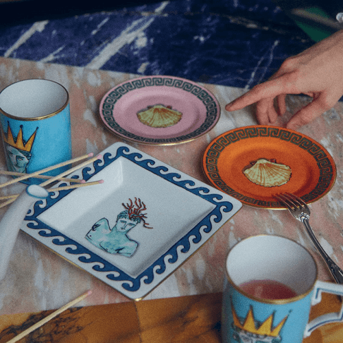 Image showing the Il Viaggio Di Nettuno Plate, D16cm, Rock Orange product.
