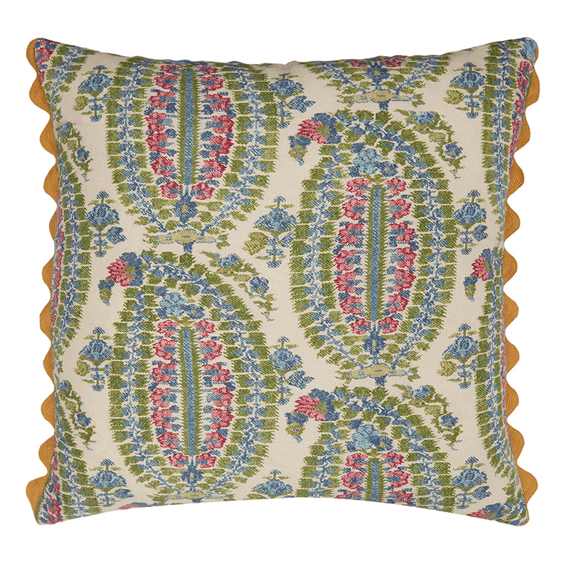 Anoushka Cushion, 50 x 50cm, Pink Green & Blue