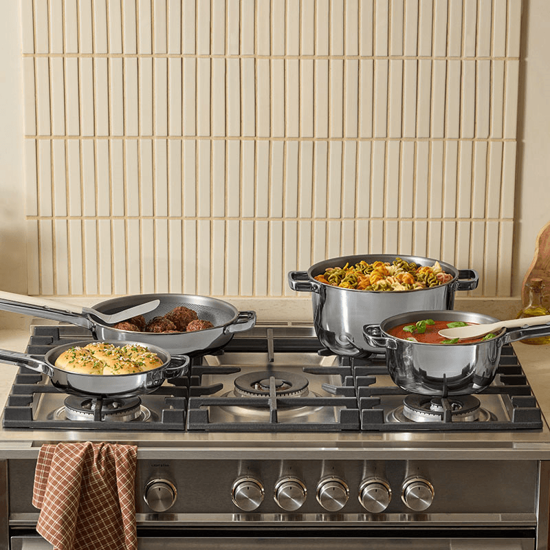 Titanium Pro Cookware Set, Chrome