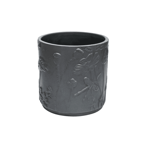 Image showing the Kew Eclectic Orangery Stoneware Meadow Planter, D21cm, Blue product.
