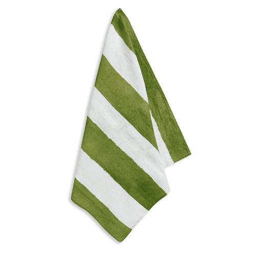 Image showing the Stripe Linen Napkin, 50cm x 50cm, Avocado Green product.