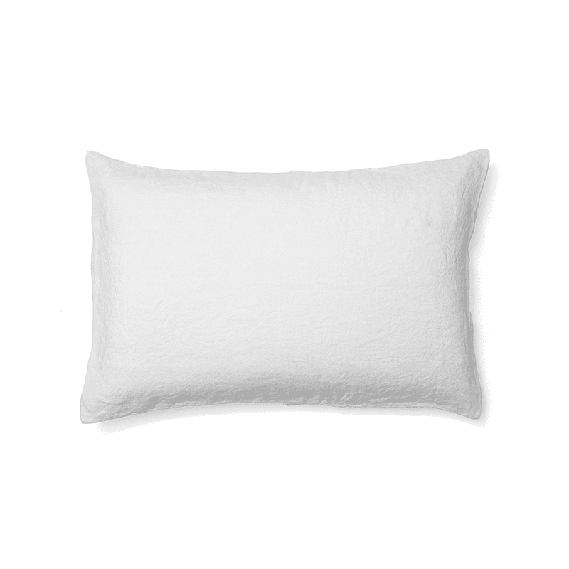 Linen Pair of Standard Pillowcases, Snow