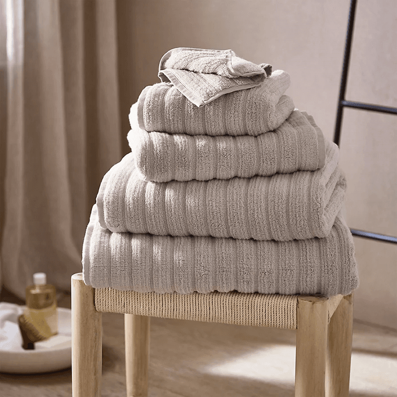 Rib Hydrocotton Bath Sheet, 100 x 150cm, Oatmeal